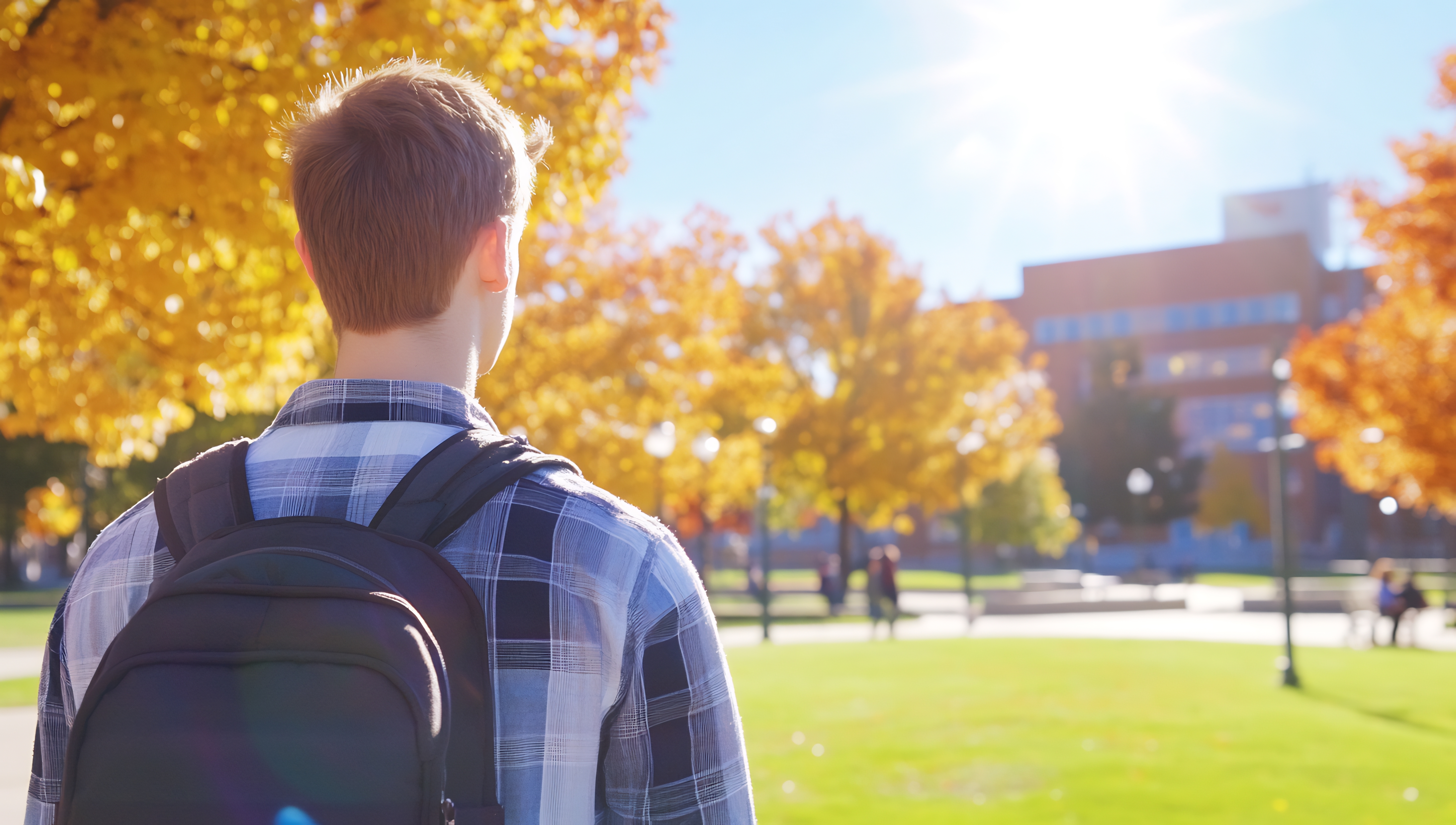Étudiant à lextérieur de lécole